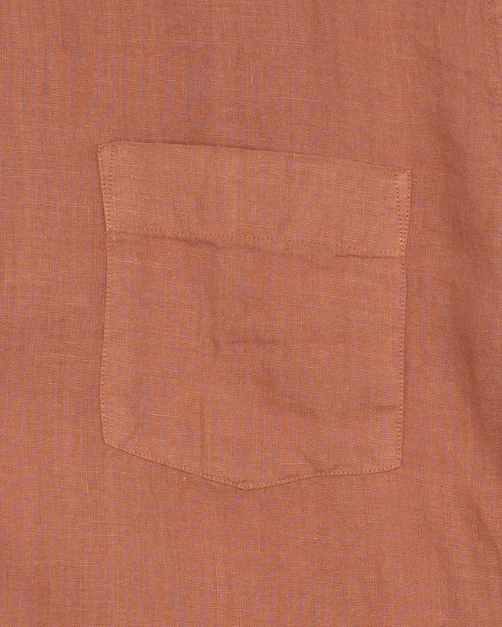 Paul Shirt in Faded Copper Linen