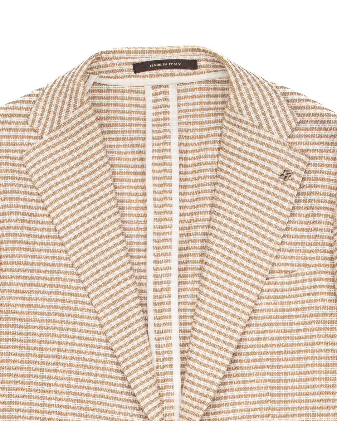 'Dakar' Checked Blazer in Beige #1603