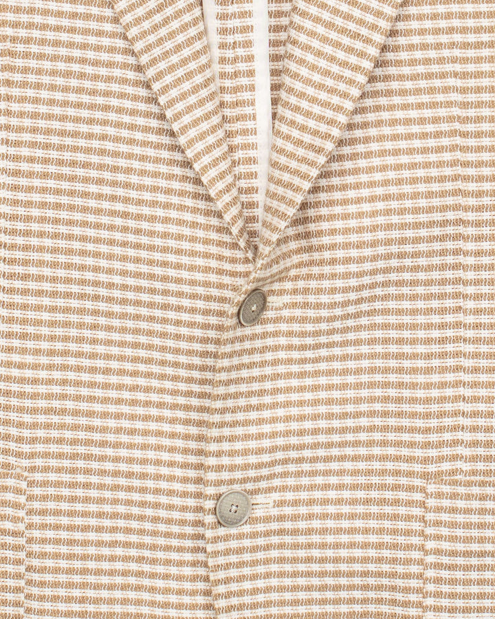 'Dakar' Checked Blazer in Beige #1603