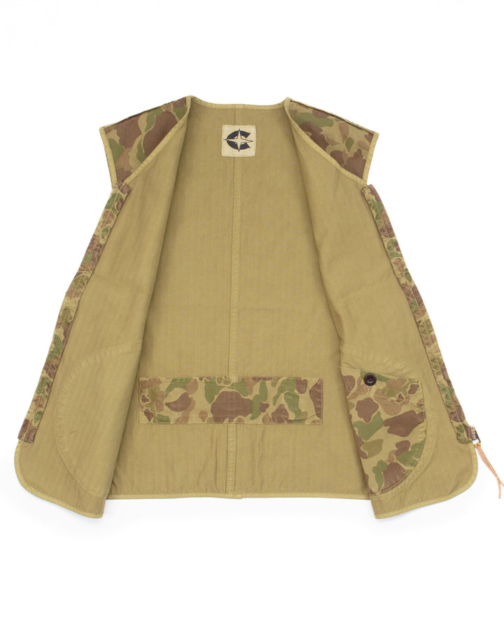 The Scott Deck Vest in HBT Frogskin Camo