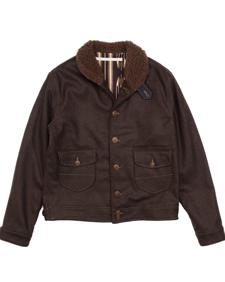 Shawl Collar Jacket 707F-SE430 in Melton Wool #1613