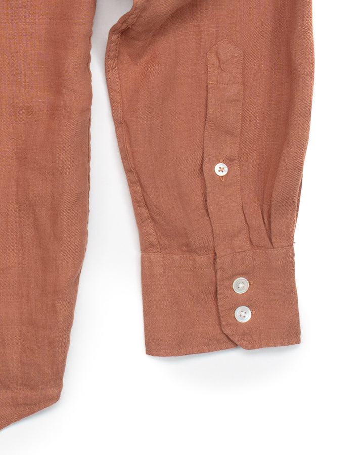 Paul Shirt in Faded Copper Linen