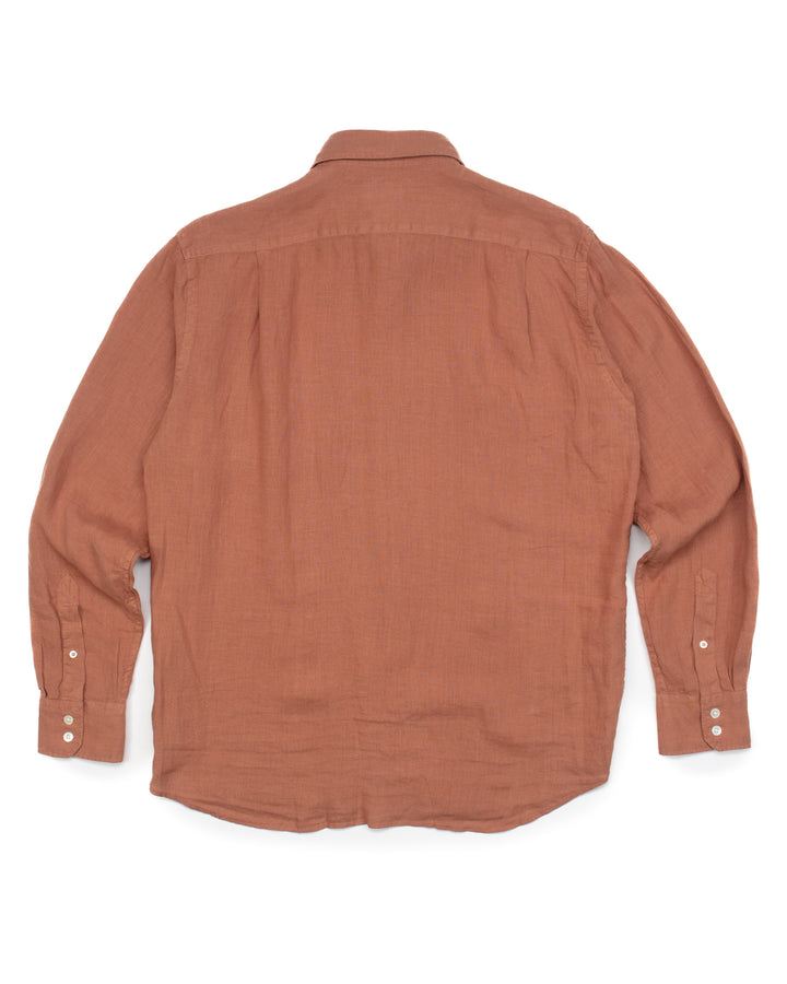 Paul Shirt in Faded Copper Linen