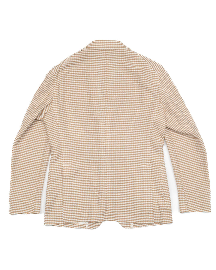 'Dakar' Checked Blazer in Beige #1603