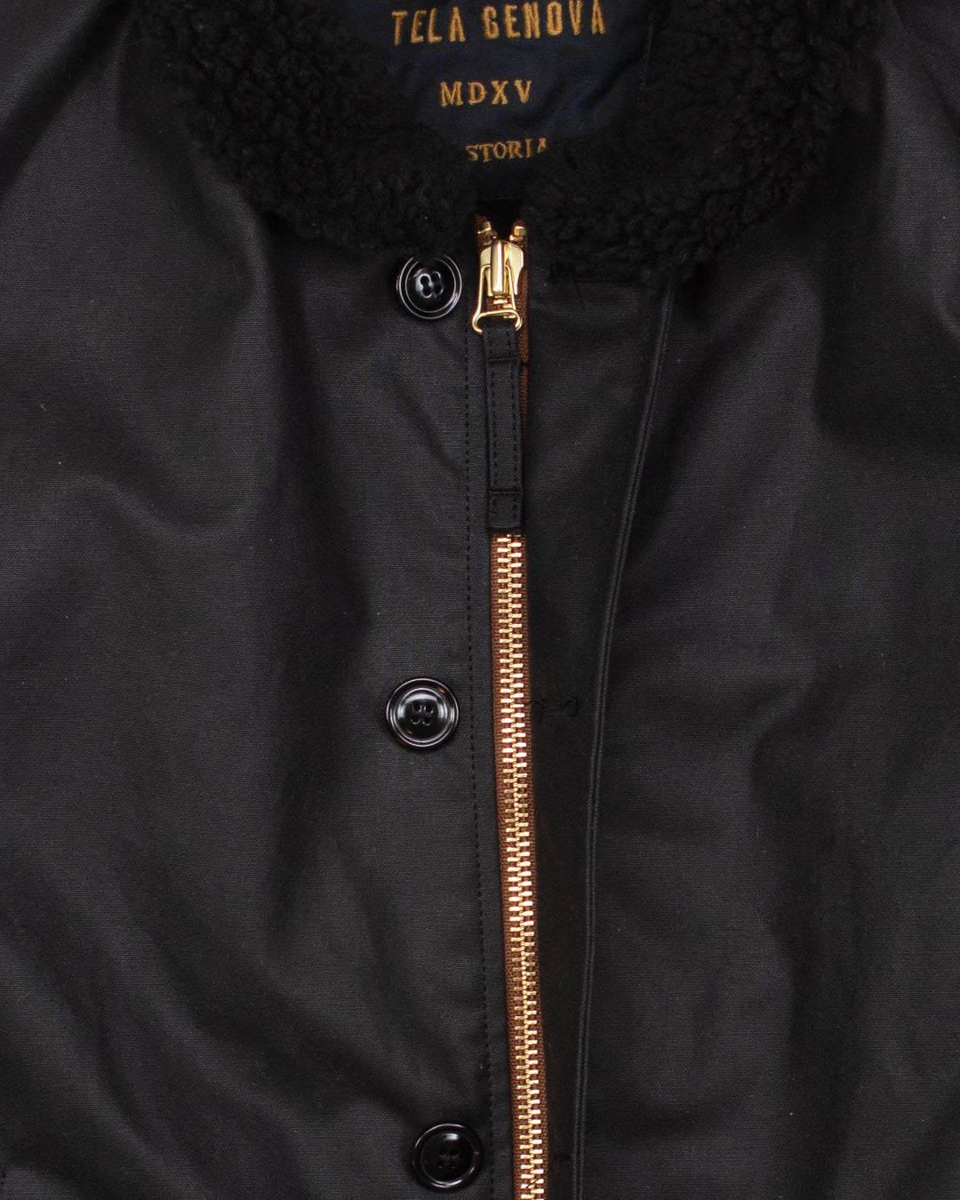 Diamante Black Waxed Deck Jacket #1617