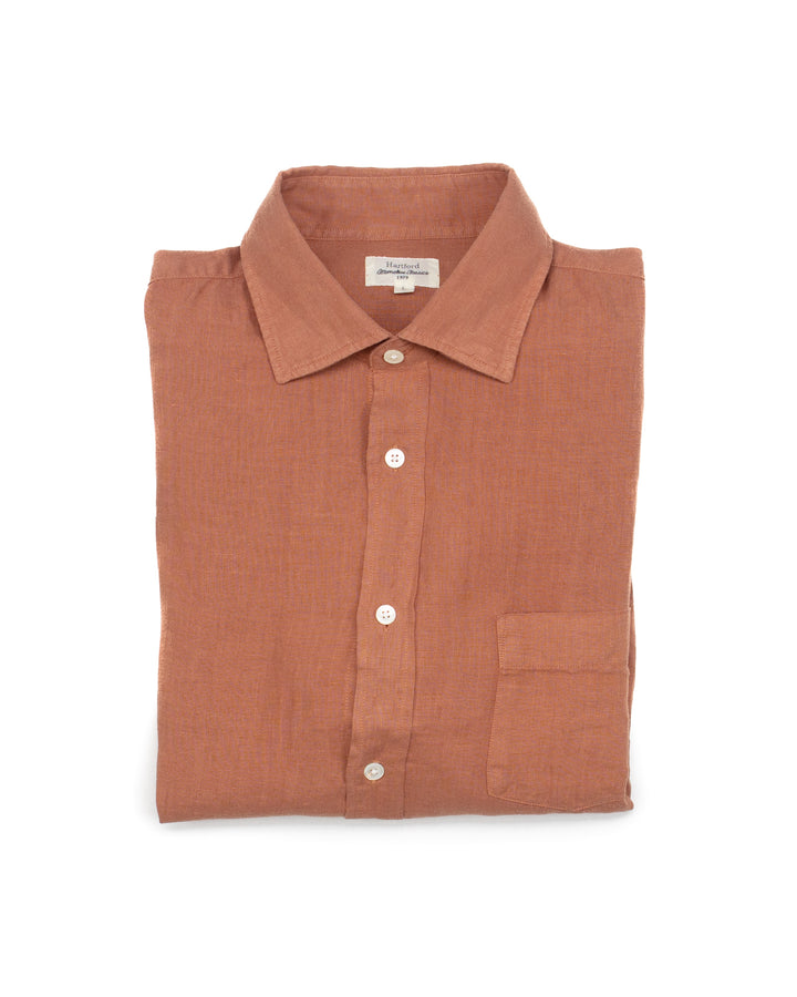 Paul Shirt in Faded Copper Linen