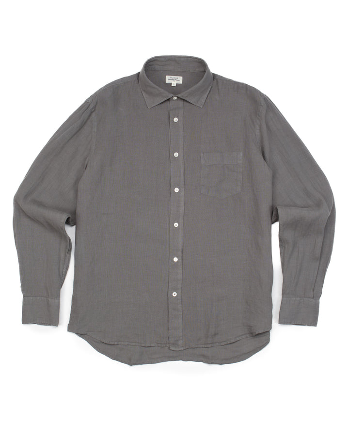Paul Shirt in Faded Charcoal Linen