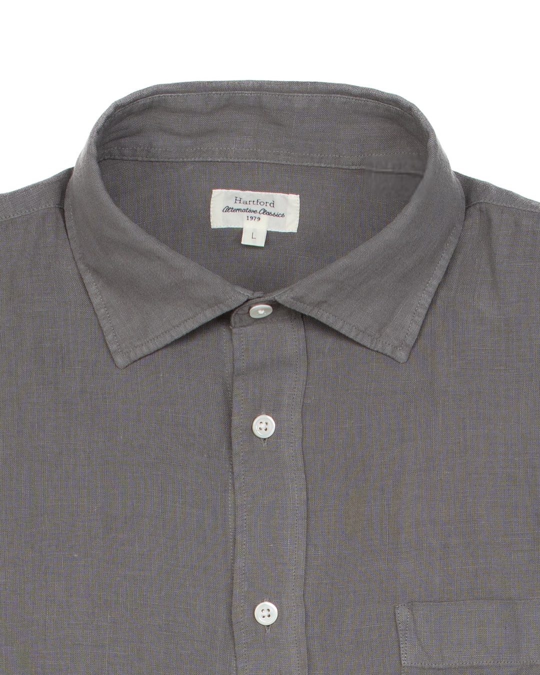 Paul Shirt in Faded Charcoal Linen