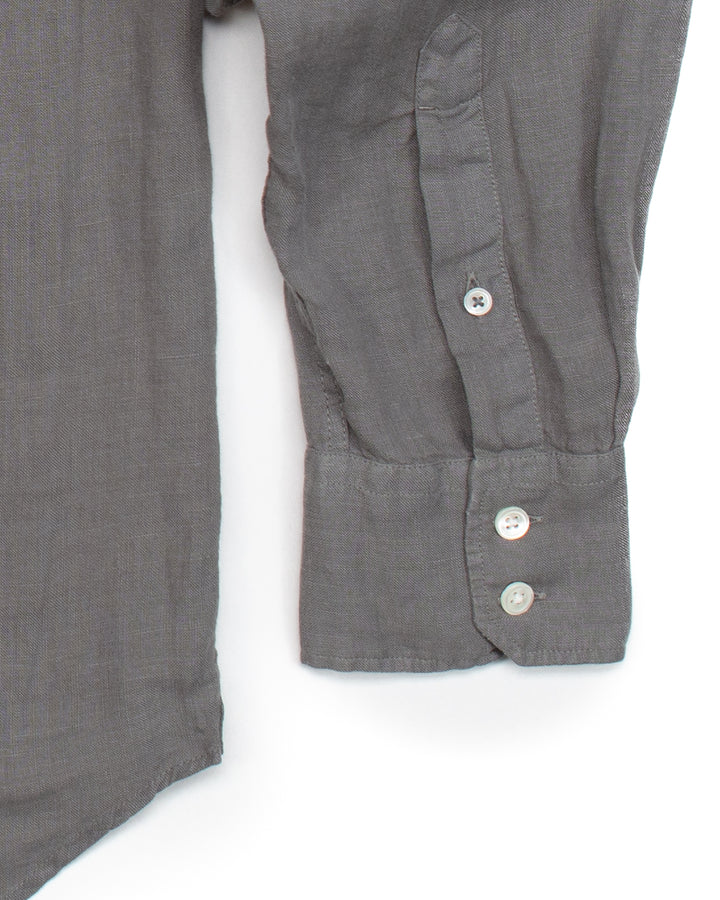 Paul Shirt in Faded Charcoal Linen