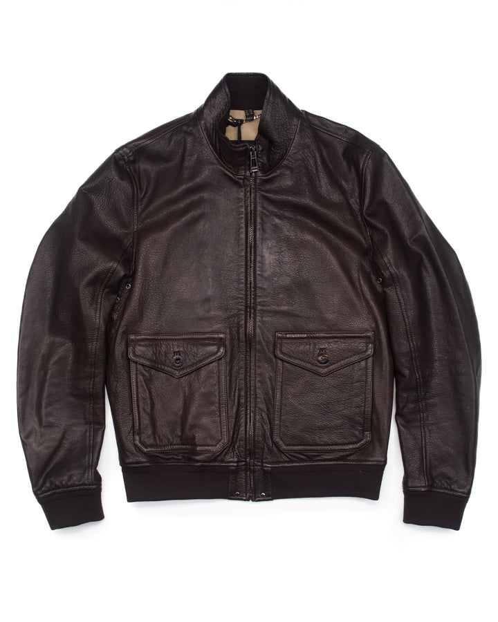 Pilot Flight Jacket in Brown Leather #1574