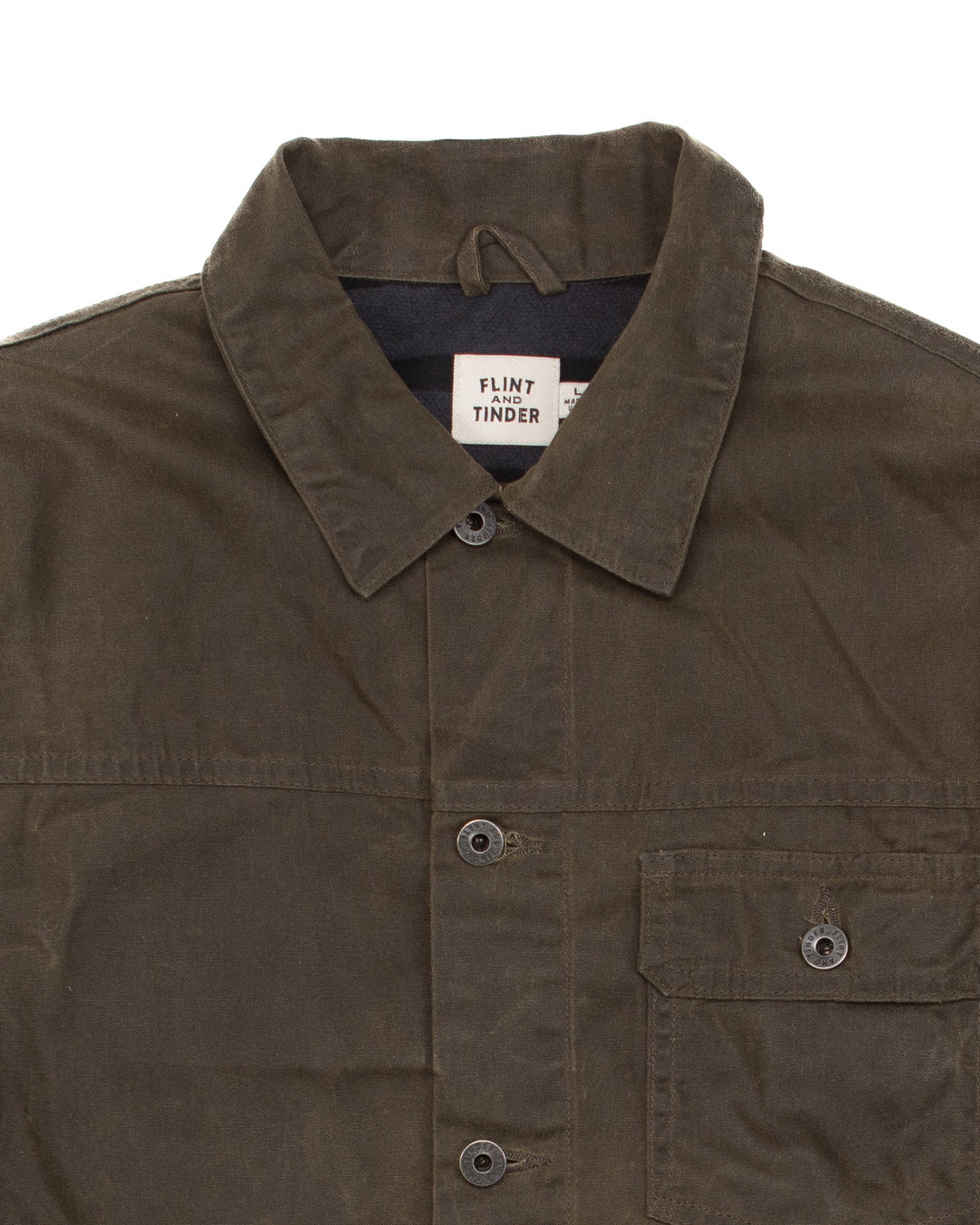 The Flannel Lined Trucker Jacket in Olive #1592