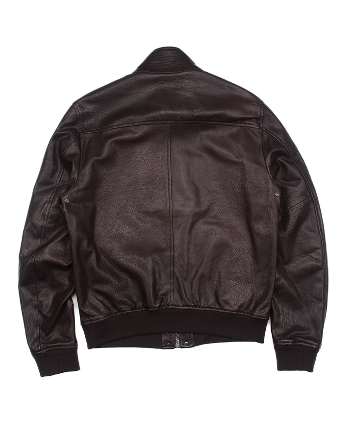 Pilot Flight Jacket in Brown Leather #1574