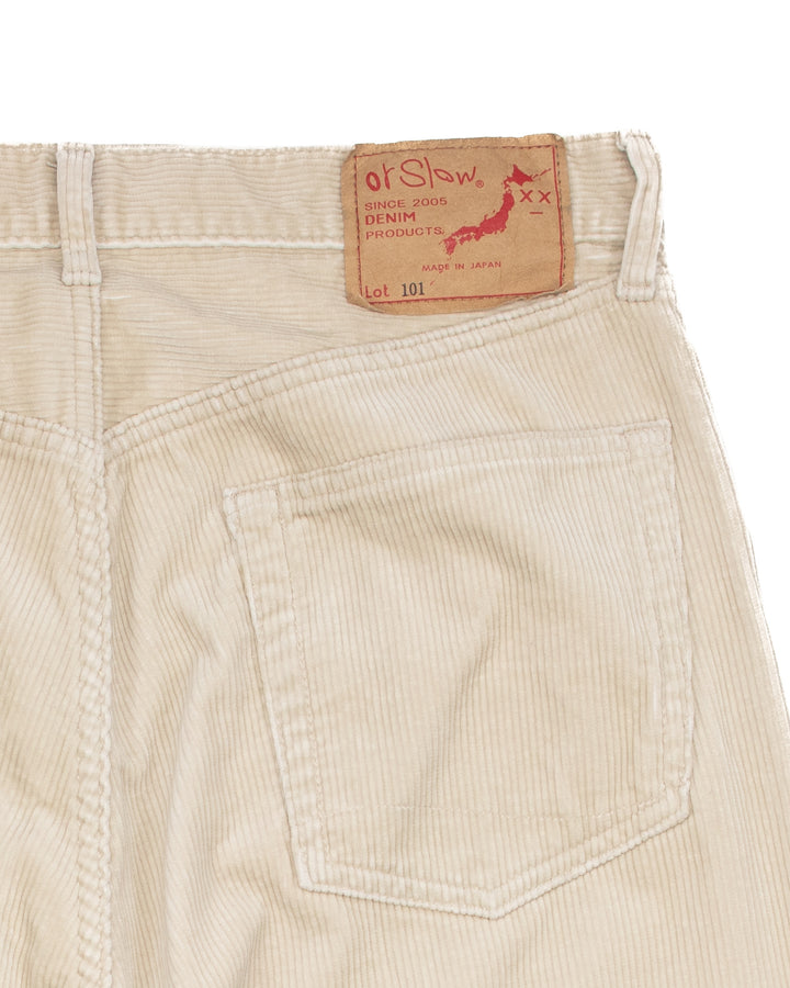 101 Dad Fit Corduroy Pants Ivory #1567