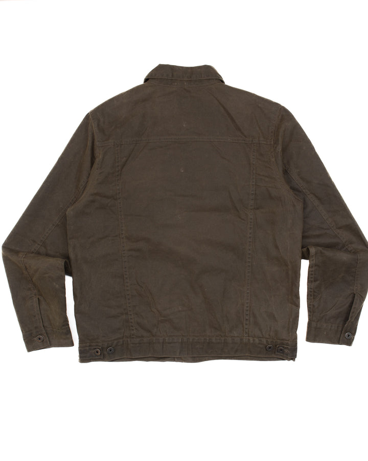 The Flannel Lined Trucker Jacket in Olive #1592