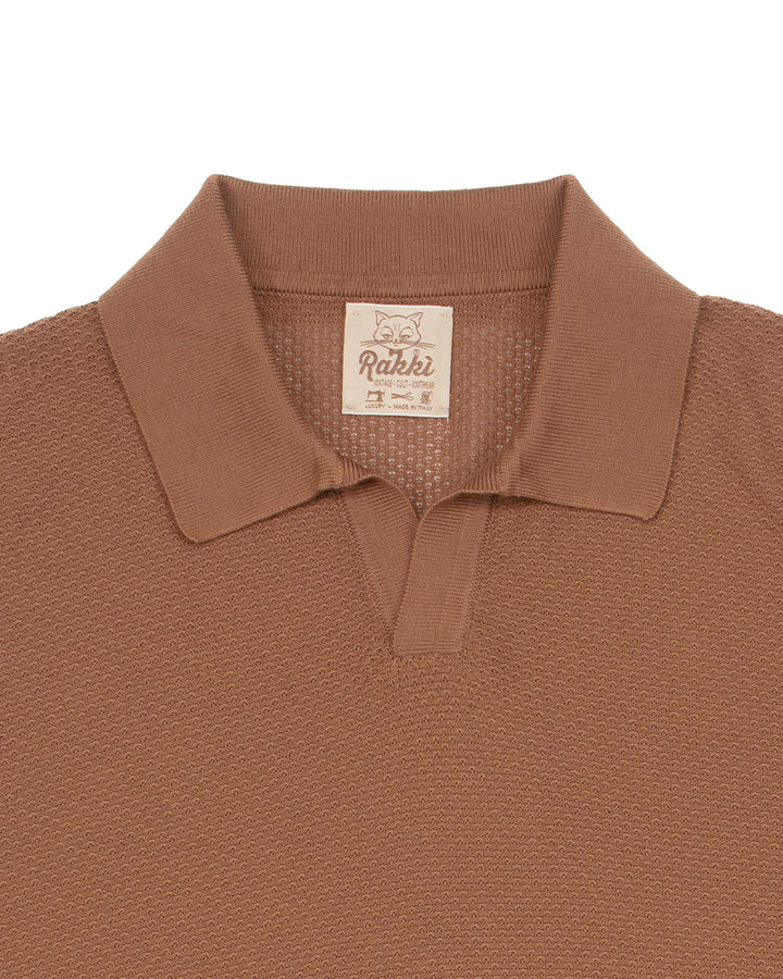 Brando in Tobacco Honeycomb Stitch