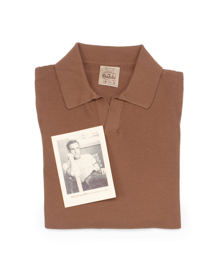 Brando in Tobacco Honeycomb Stitch