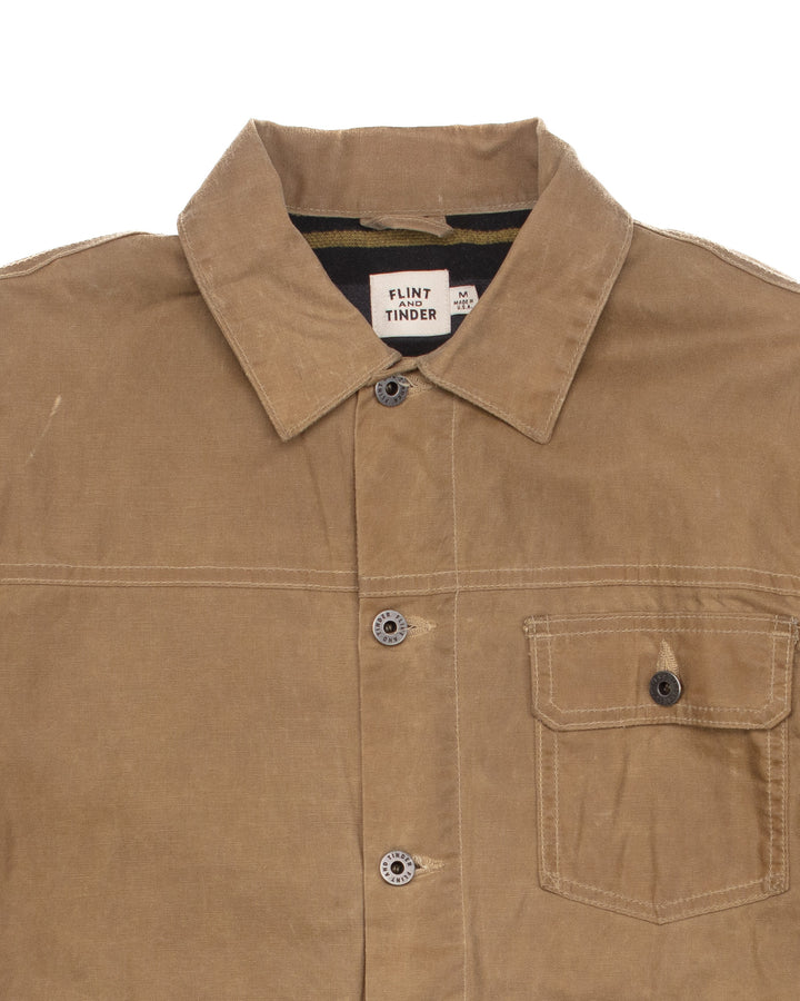 Flannel Lined Trucker Jacket Tan #1569