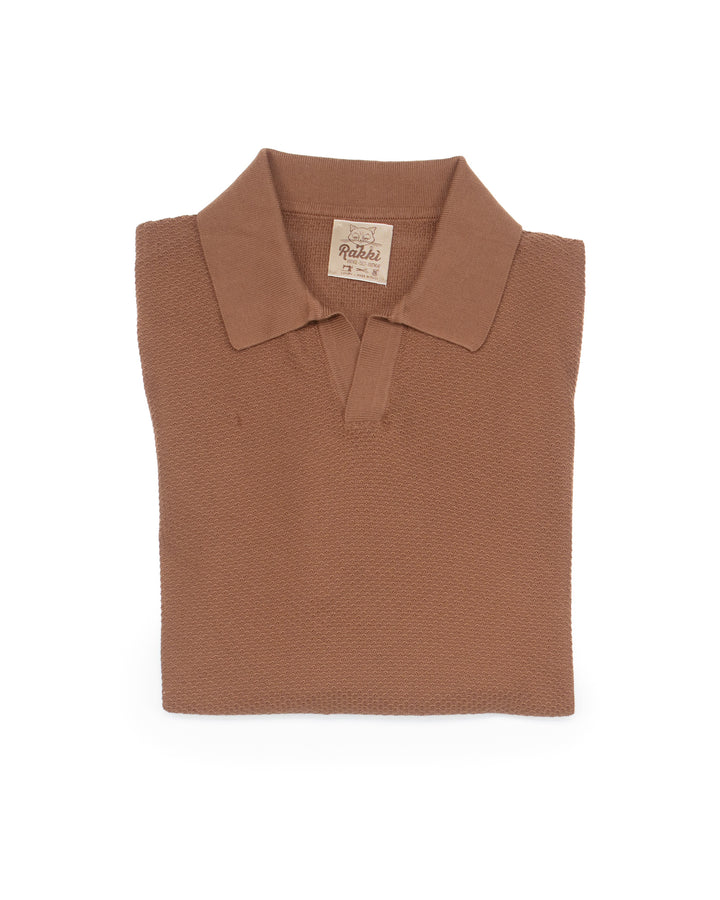 Brando in Tobacco Honeycomb Stitch