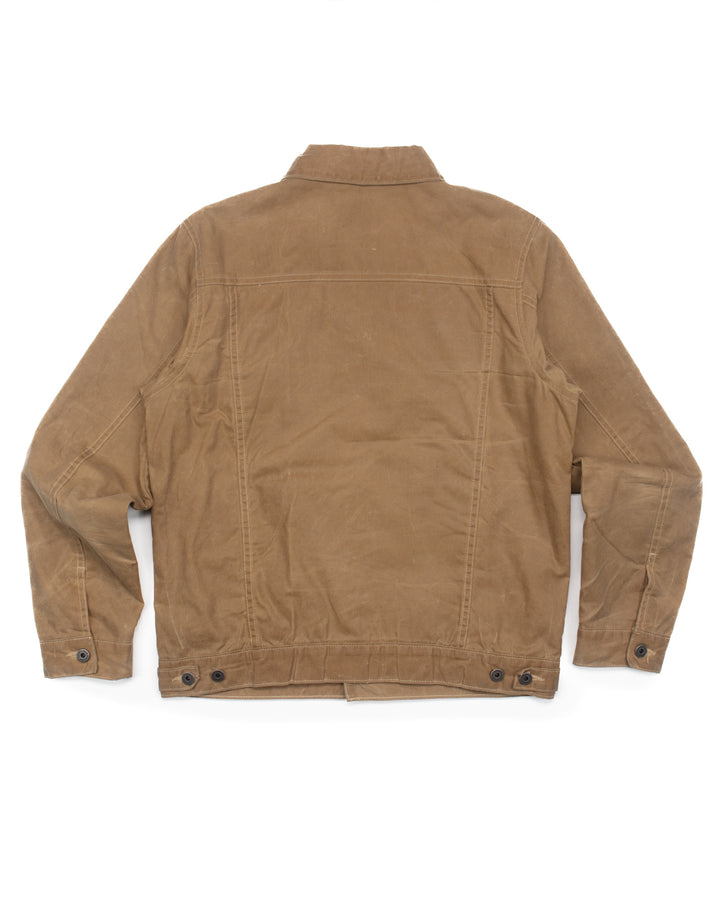 Flannel Lined Trucker Jacket Tan #1569