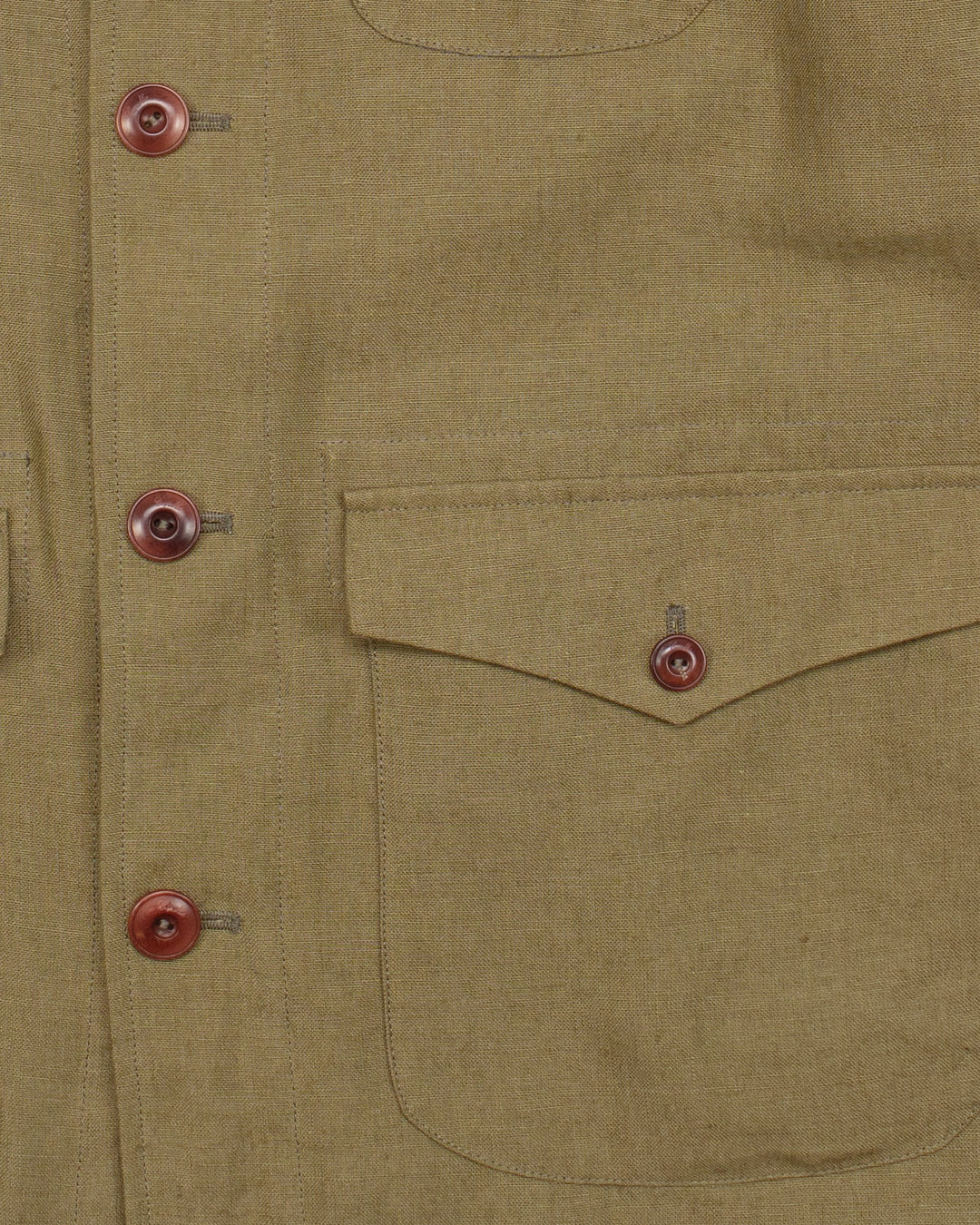 The Morganti Linen Jacket in Olive