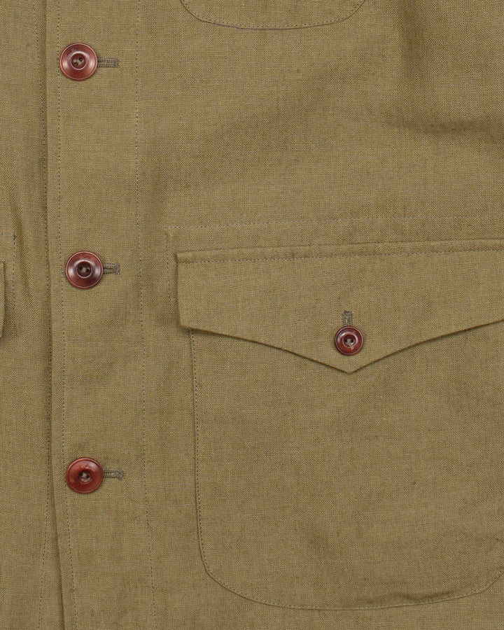 The Morganti Linen Jacket in Olive