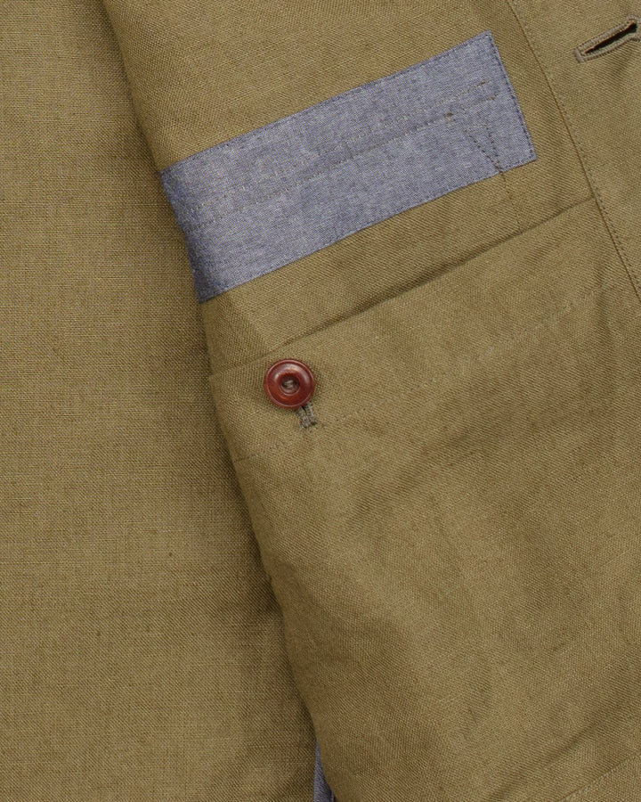 The Morganti Linen Jacket in Olive