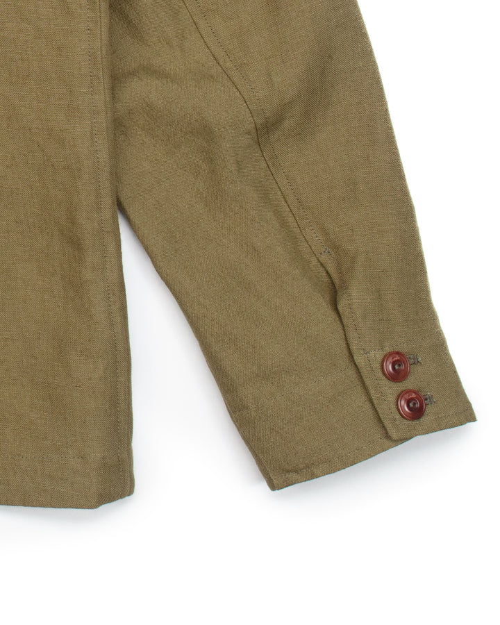 The Morganti Linen Jacket in Olive