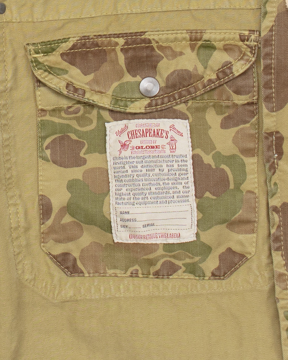 The Bedford Fireman Jacket in HBT Frogskin Camo