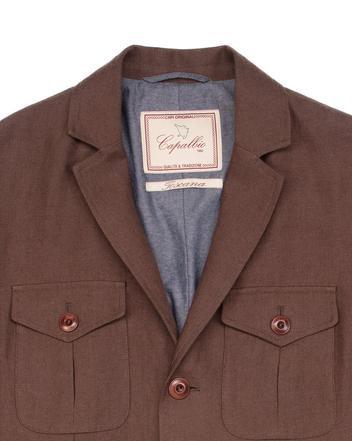The Collina Linen Jacket in Earth
