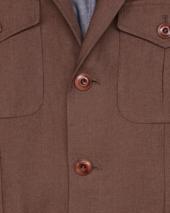 The Collina Linen Jacket in Earth