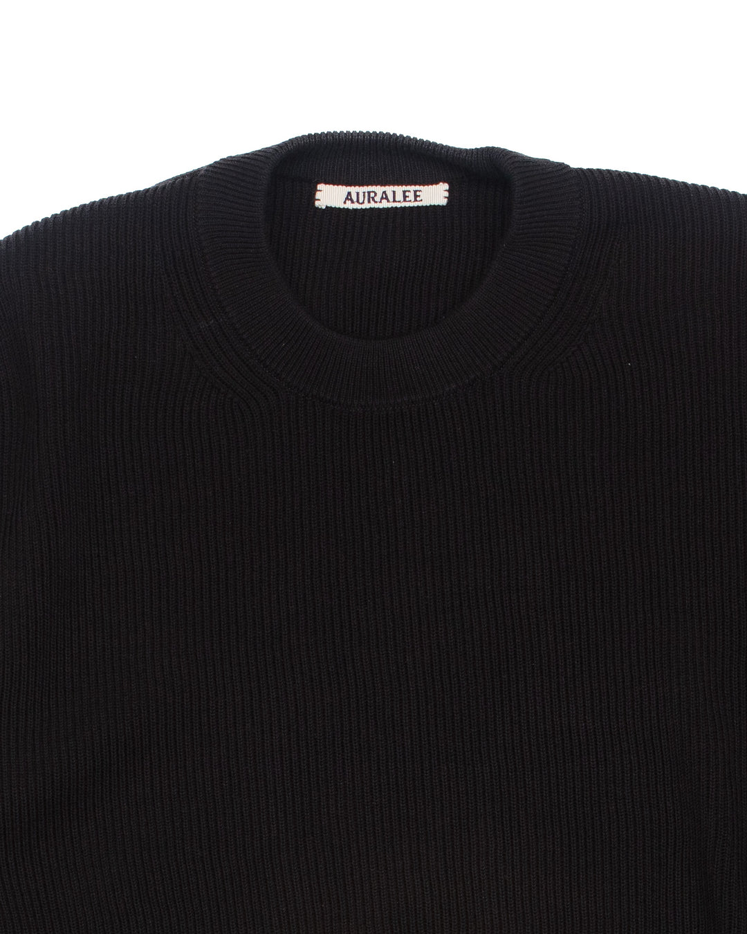 Hard Twist Rib Knit Pullover Black#1538