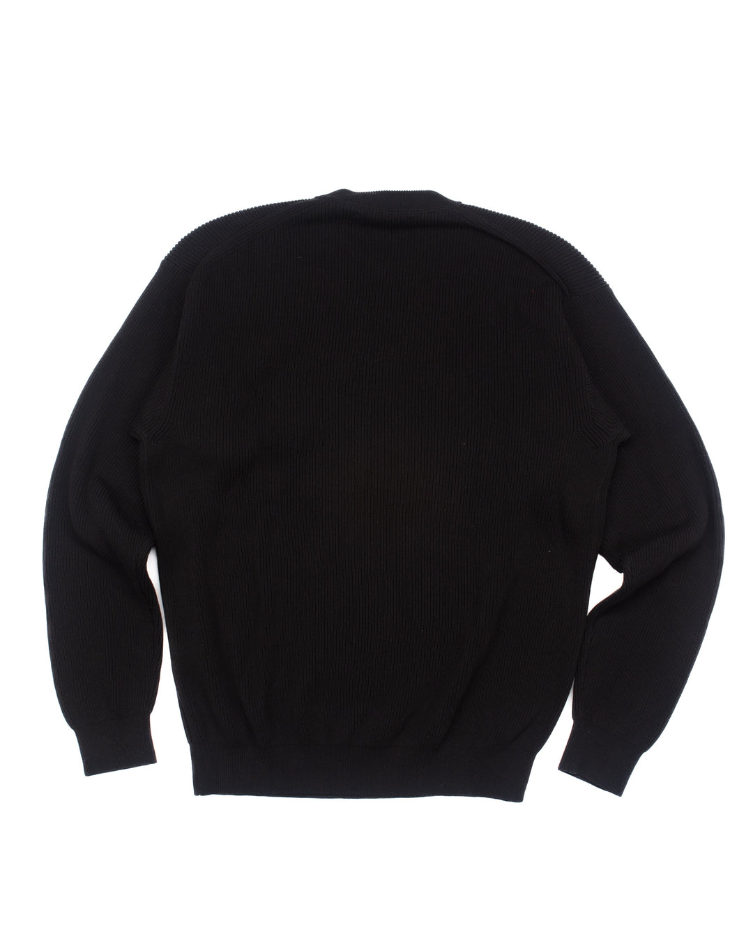 Hard Twist Rib Knit Pullover Black#1538