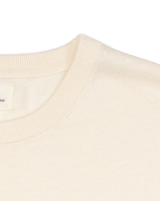 Cotton & Cashmere Tee in Cream