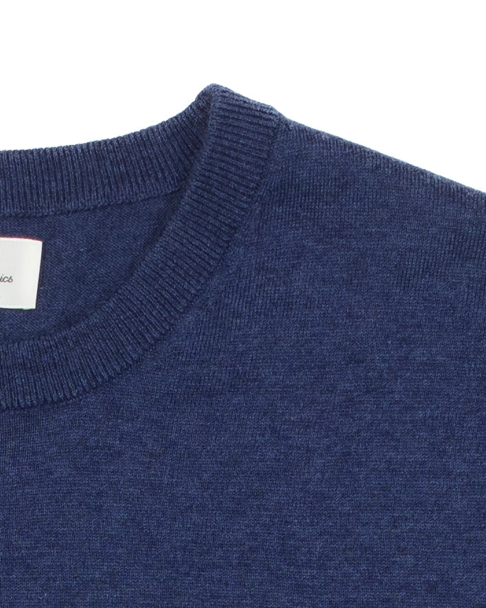 Cotton & Cashmere Tee in Indigo