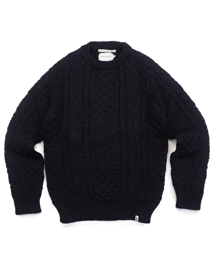 Hudson Aran Jumper in Navy