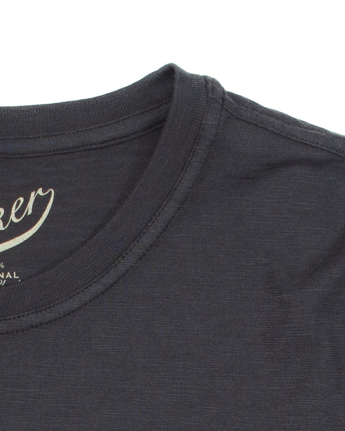 Slub Tee in Faded Black