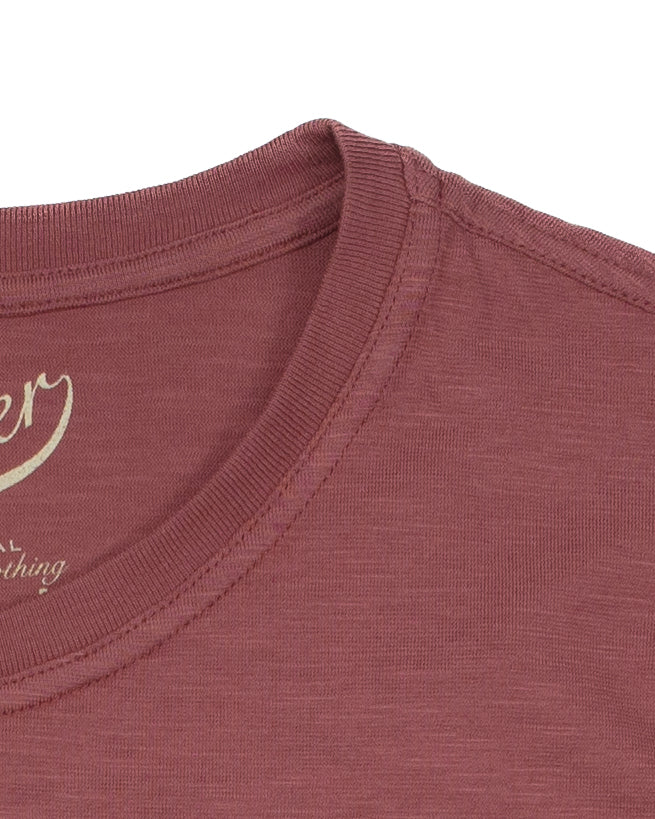 Slub Tee in Burgundy