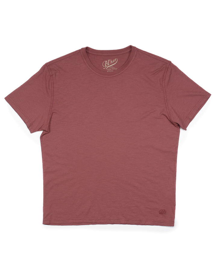 Slub Tee in Burgundy