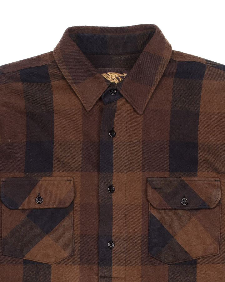 Flannel Shirt in Norris Brown & Black #1584