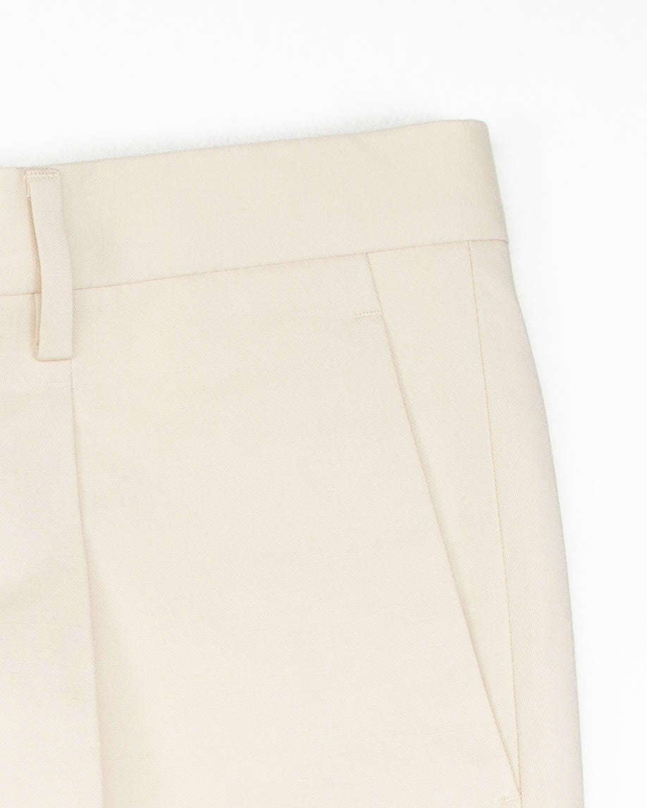 The BG21S Cotton & Linen Pant in Chalk