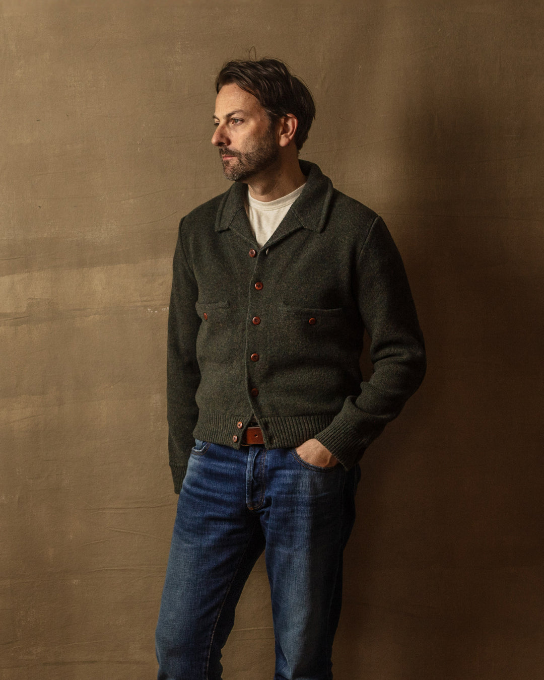 Max 3 Short B Jacket in Dark Green