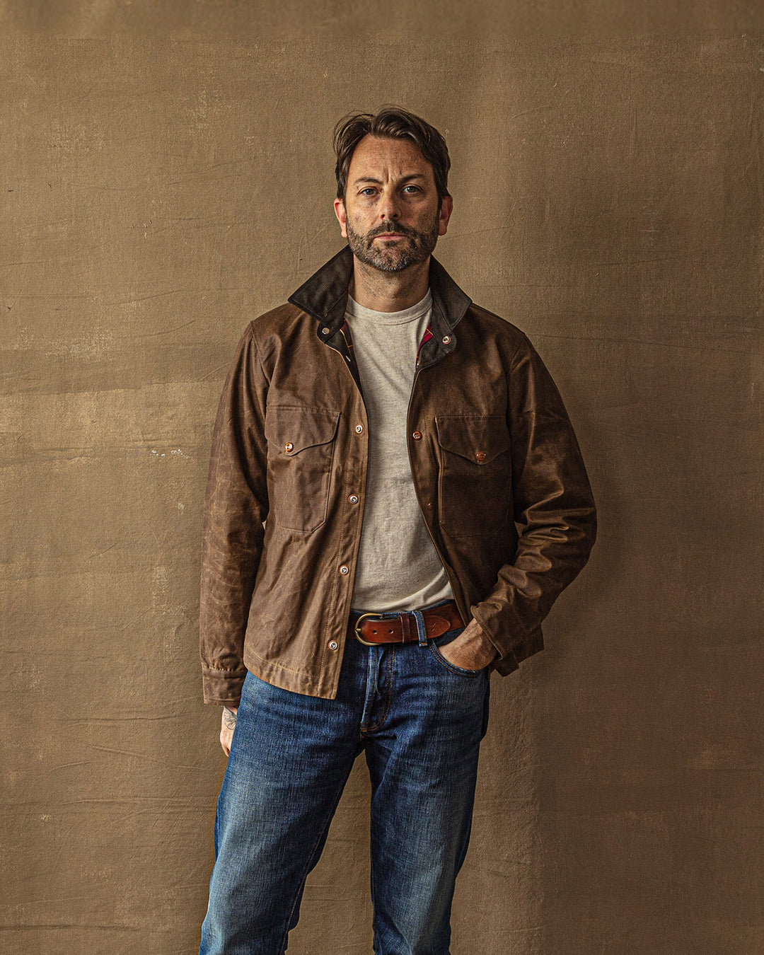 7073-WX Heavy Shirt  in Dark Tan