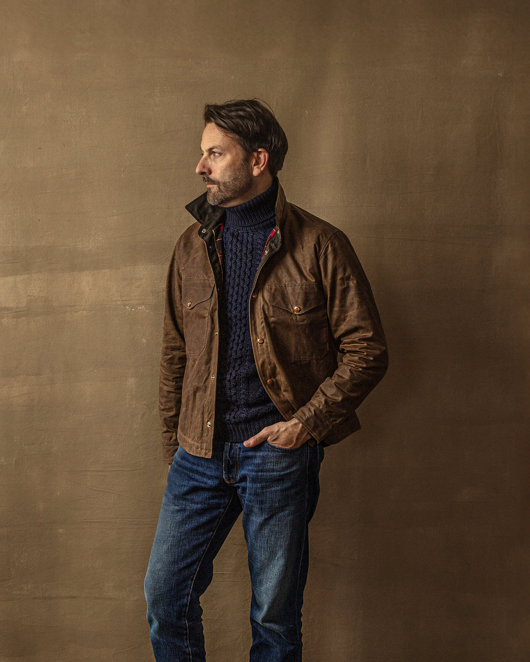 7073-WX Heavy Shirt  in Dark Tan