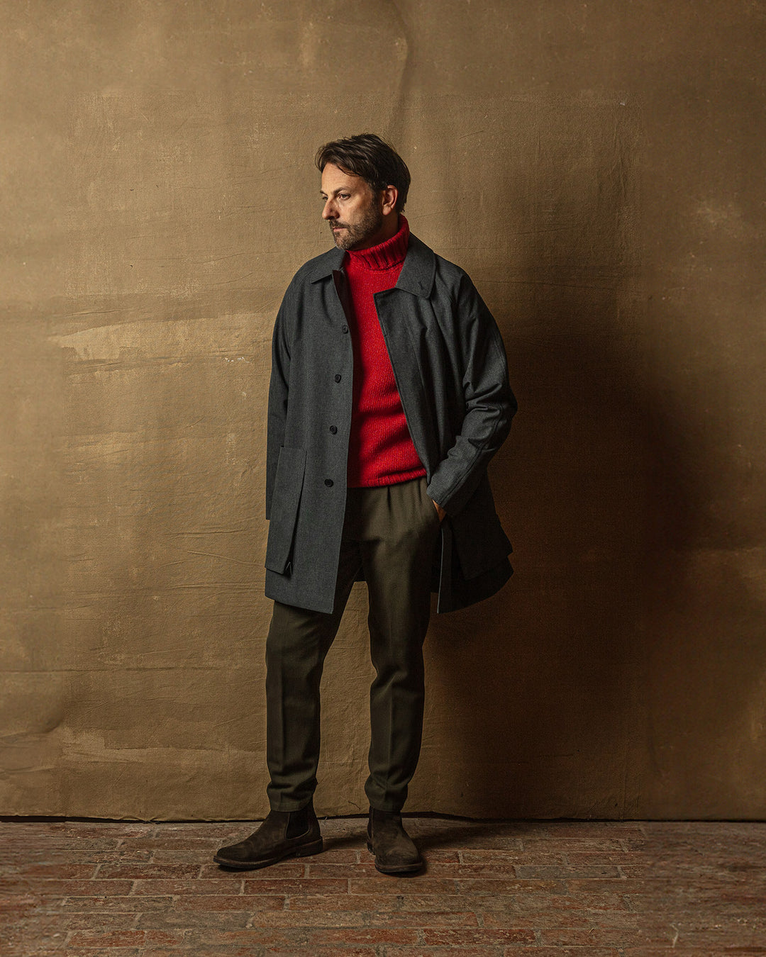 City Trench Coat in Grey