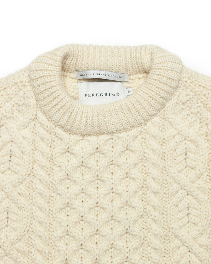 Hudson Aran Jumper in Ecru