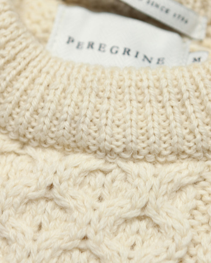 Hudson Aran Jumper in Ecru