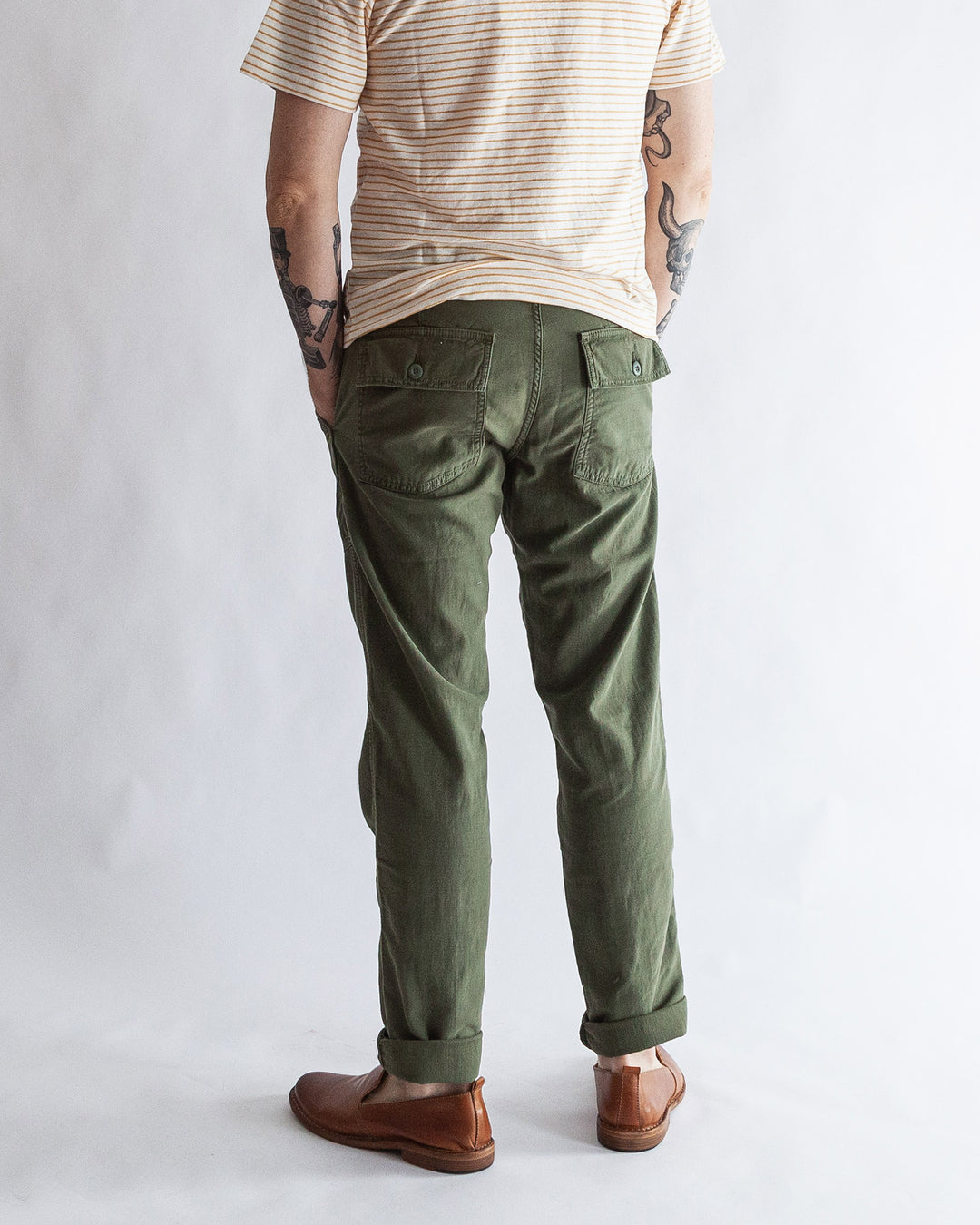 Degrasse Fatigues in Military Green