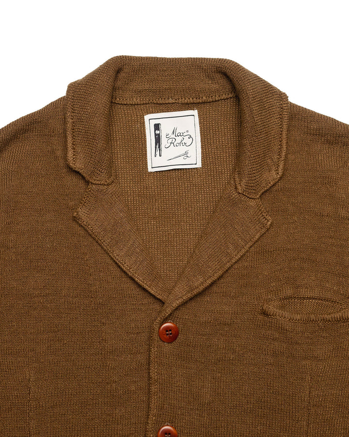 Max 3 Summer Linen Jacket in Tobacco