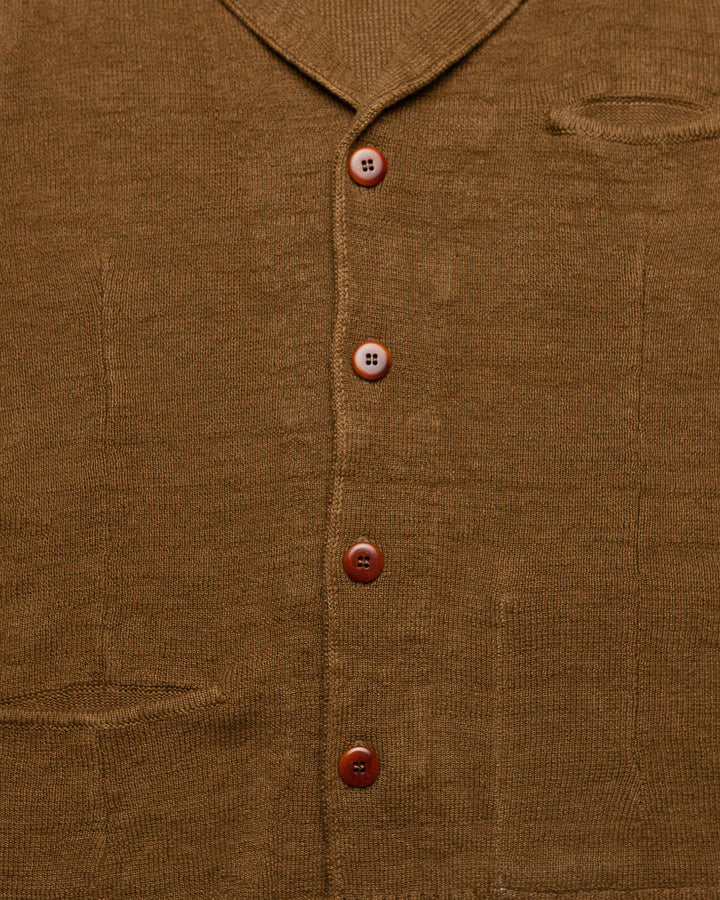 Max 3 Summer Linen Jacket in Tobacco