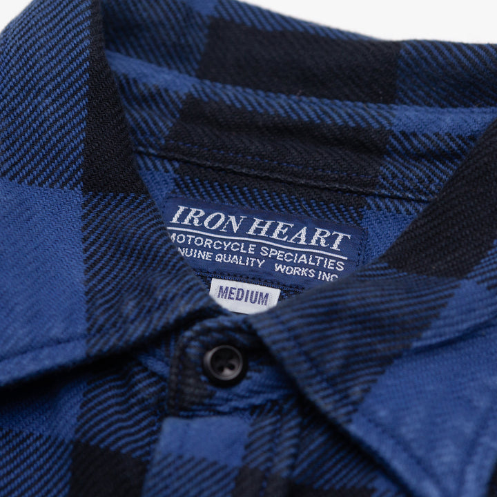 9oz Selvedge Flannel Check Western Shirt - M